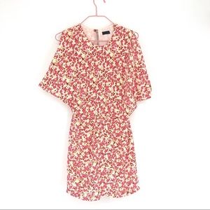 Wren JULIA draped silk dress open back multicolor